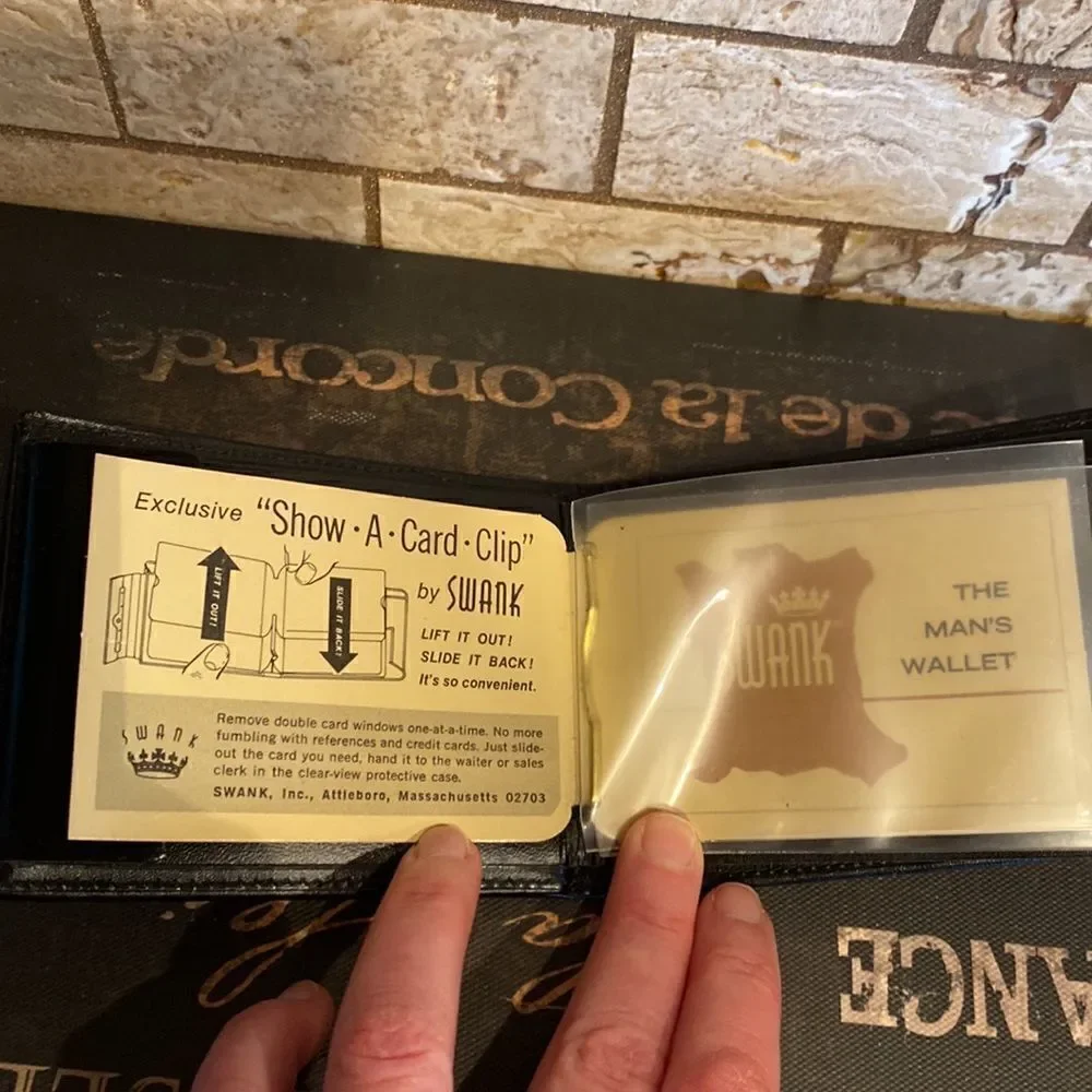 NWT SWANK Suede Stripe Wallet